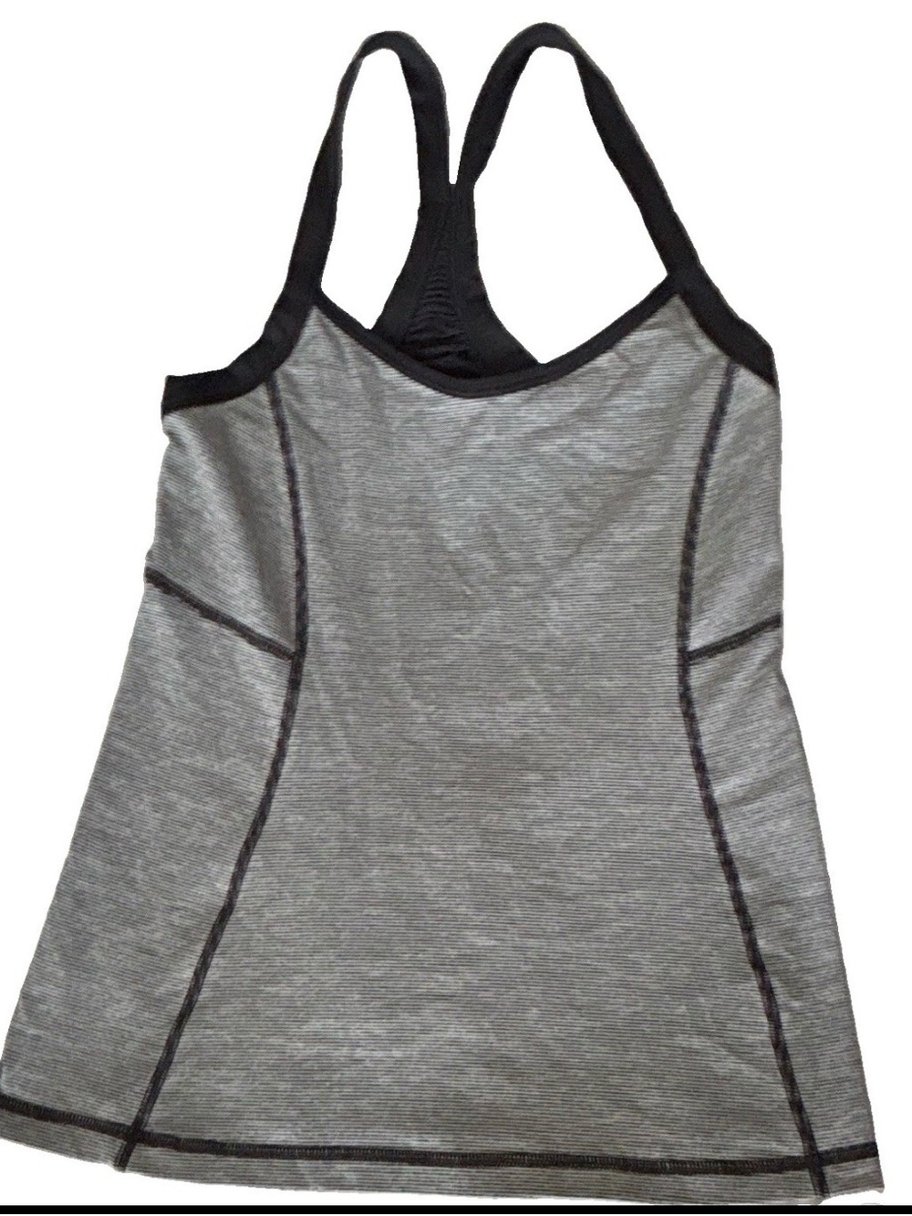 lululemon athletica Grey Tank Top with Black Trim